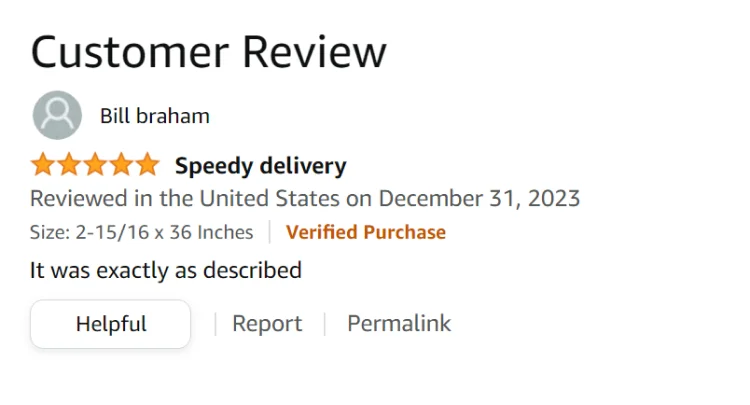 Customer Review