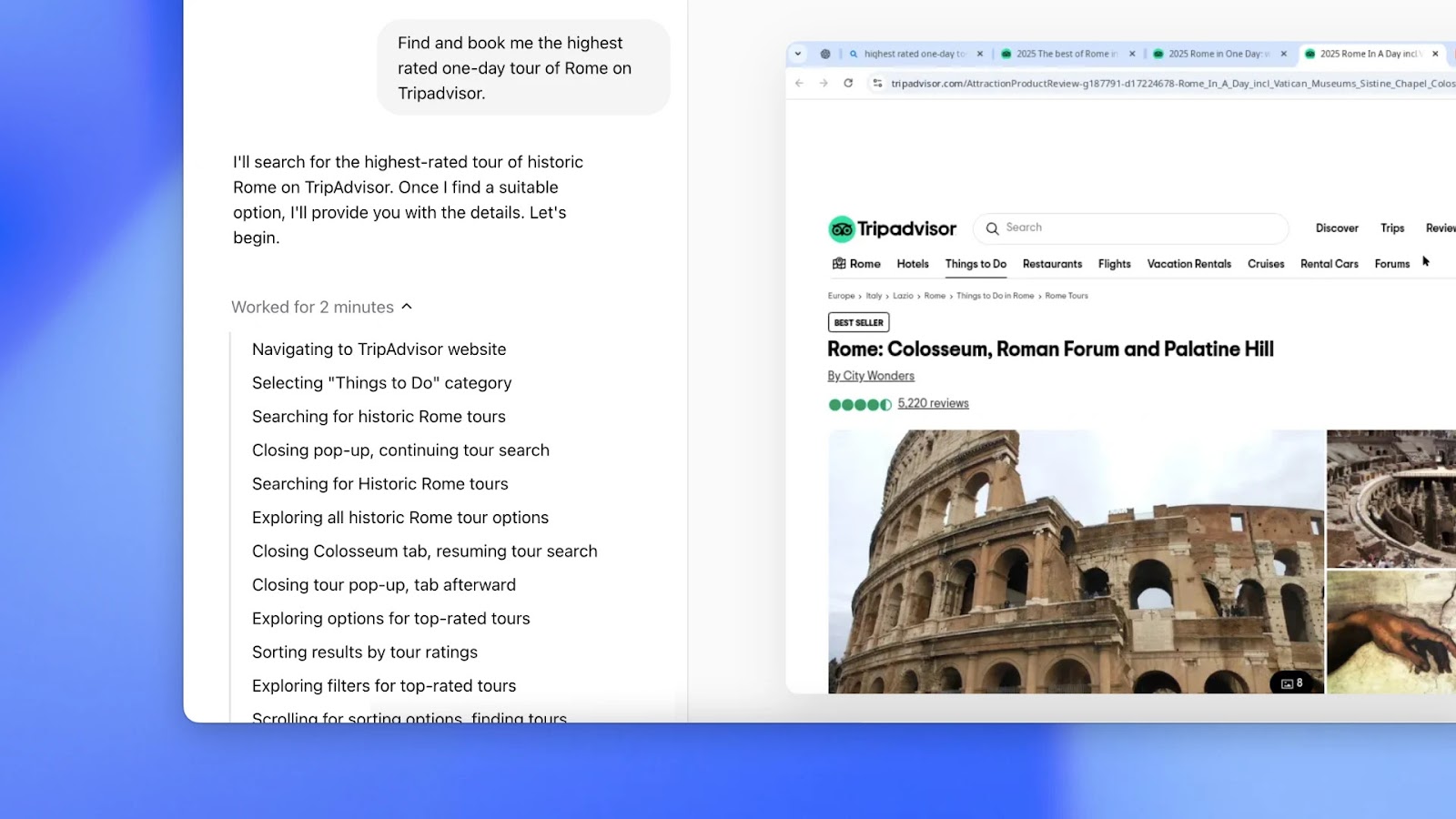 openai prompt with pictures of the colosseum 