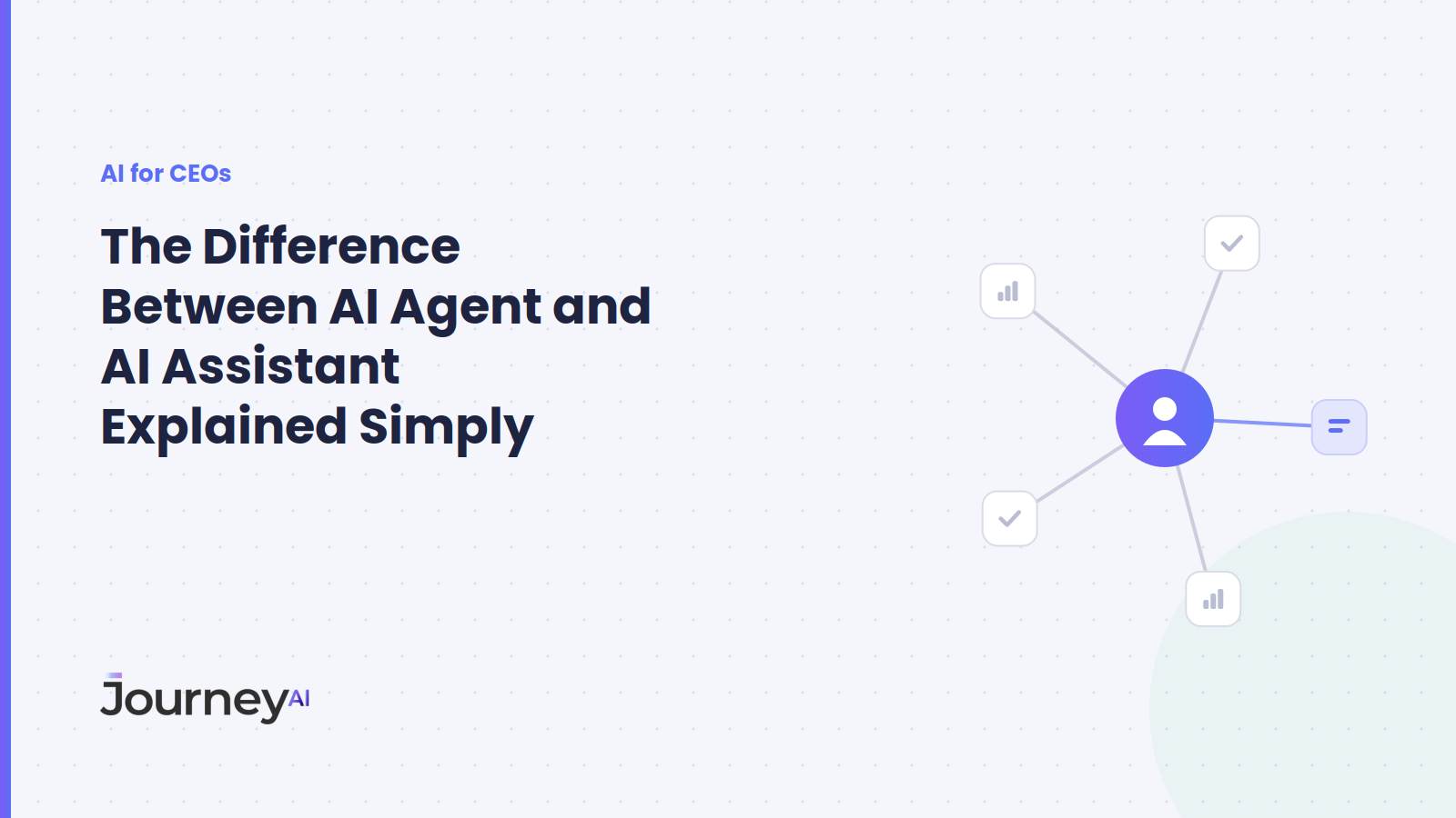 The Difference Between AI Agent and AI Assistant Explained Simply - Journey AI blog cover
