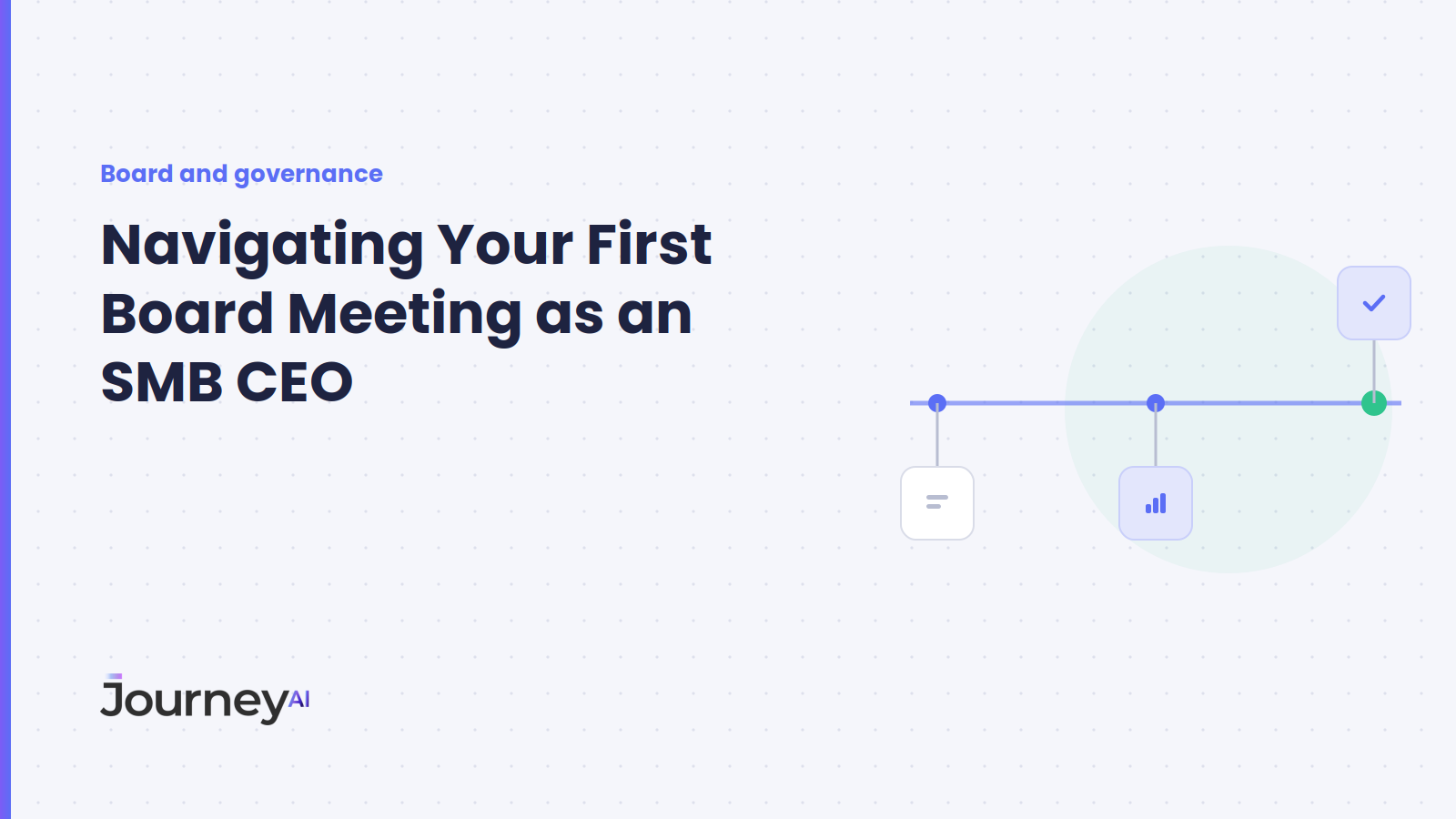 Navigating Your First Board Meeting as an SMB CEO - Journey AI blog cover
