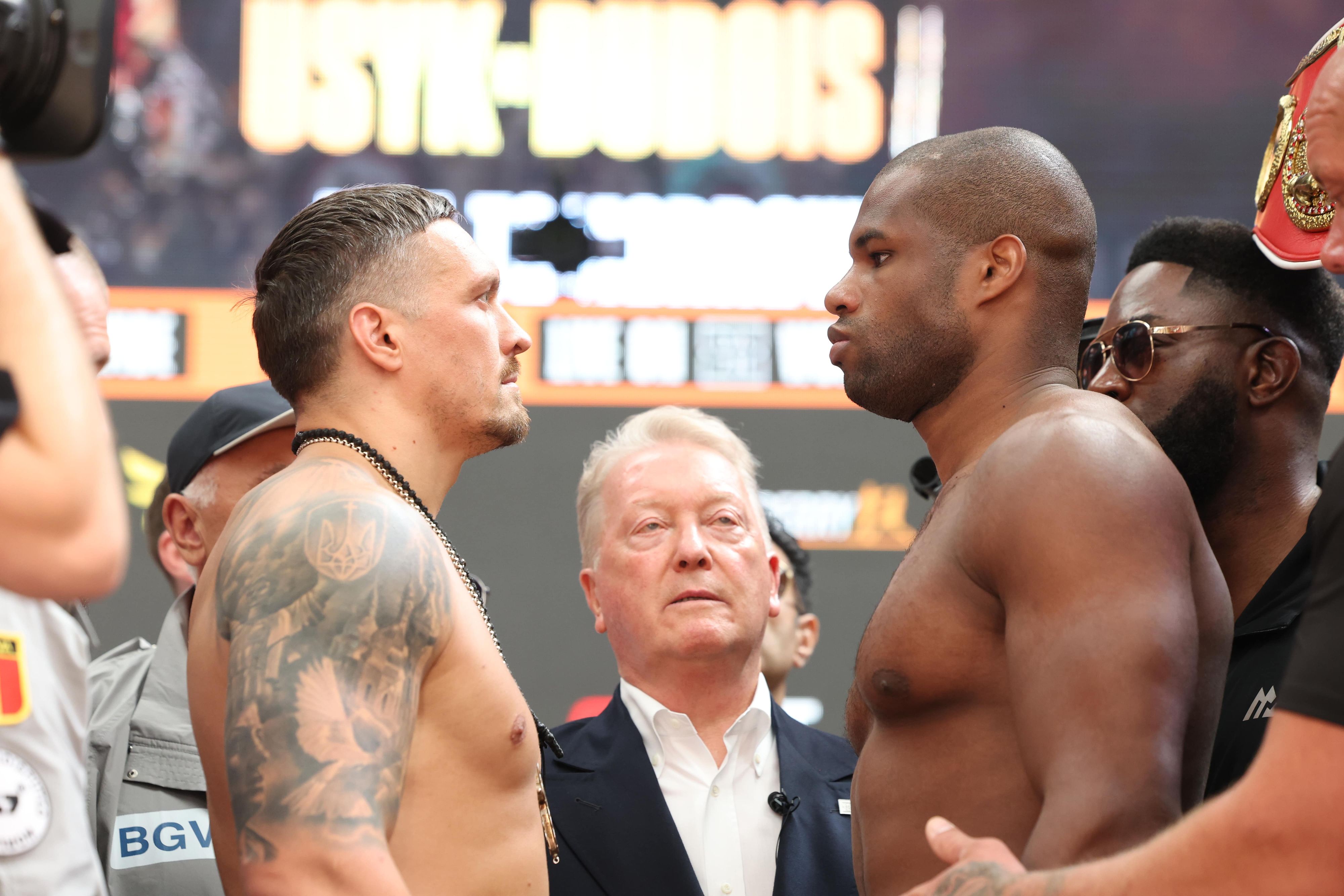 Usyk vs Dubois Weigh-In — Credit: Queensberry / Leigh Dawney / Source:  GG.BET (EZ Newswire)