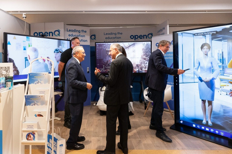 NetDragon showcased a range of its AI education capabilities and products including interactive AI digital human, the Promethean ActivPanel 10, the ROKID AR immersive learning experience, and the “E-Library for Teachers," drawing global acclaim / Source: NetDragon (EZ Newswire)