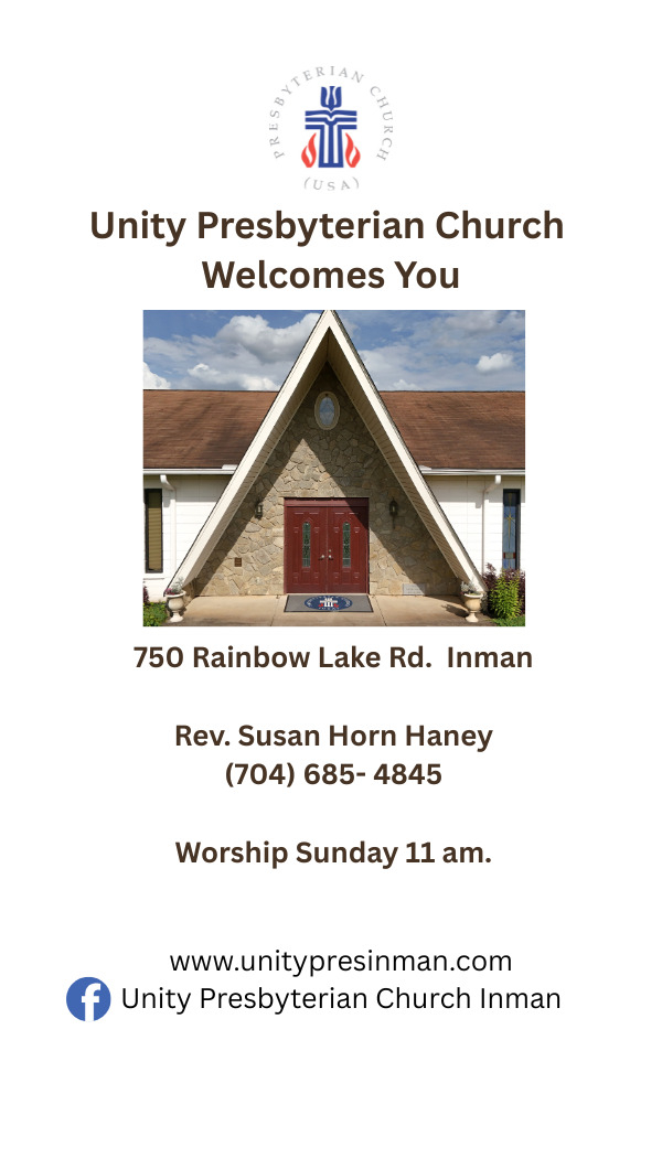 Source: Unity Presbyterian Church (EZ Newswire)