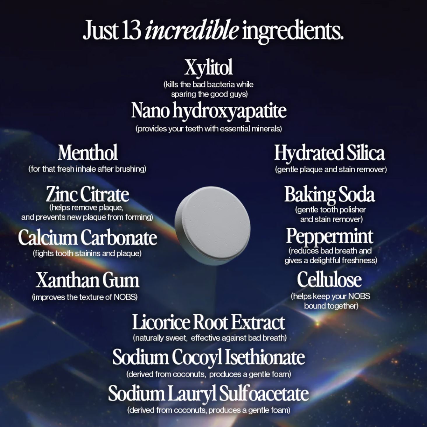 NOBS Hydroxyapatite Toothpaste ingredient list / Source: NOBS (EZ Newswire)