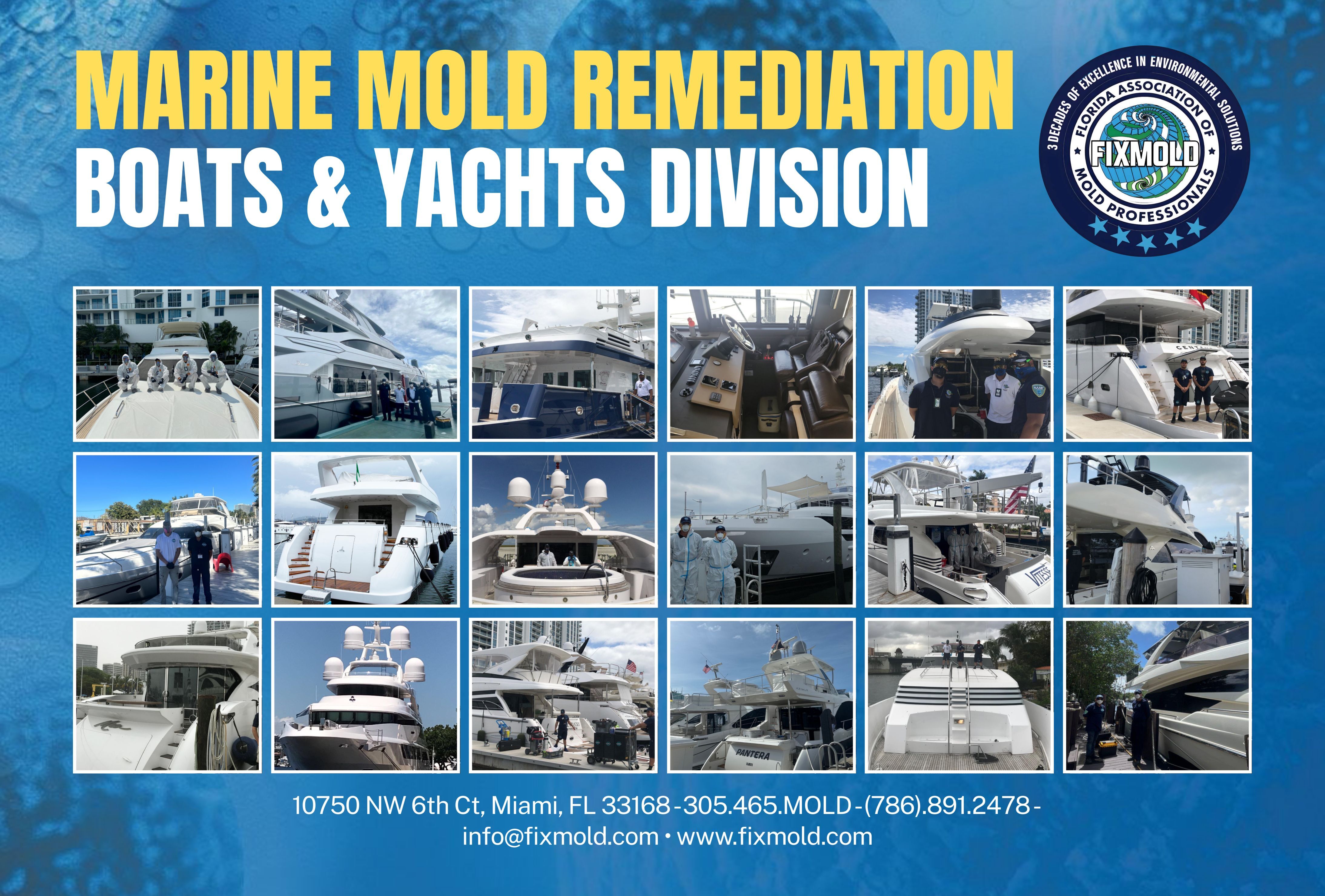 Boats and yachts mold remediation services / Source: Fix Mold Miami (EZ Newswire)