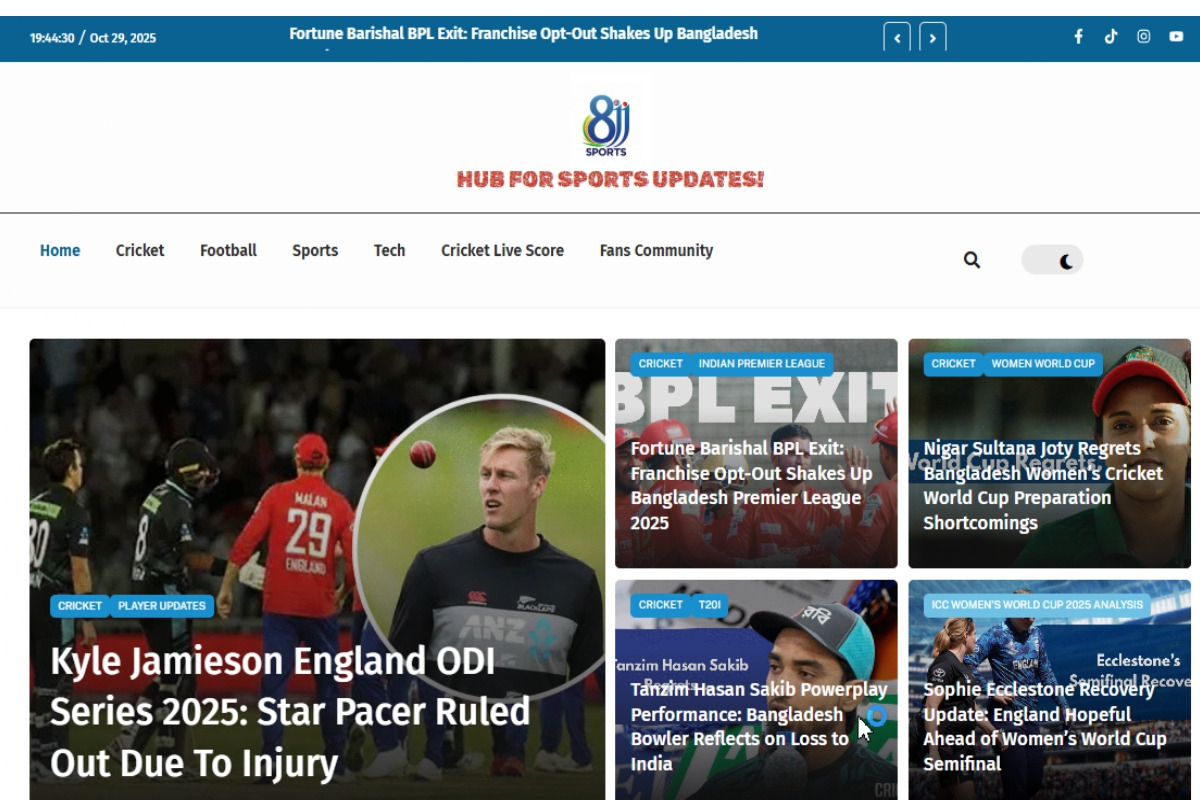 Source: 8JJ Sports (EZ Newswire)