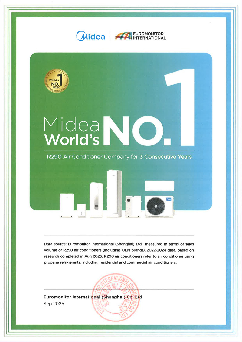 Midea Surpasses 10 Million R290 Unit Sales, Leading the Way for the Transition to Natural Refrigerants / Source: Midea (EZ Newswire)