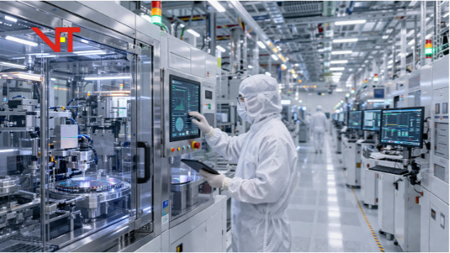 Semiconductor process integration in a modern cleanroom. / Source: VFabTech (EZ Newswire)