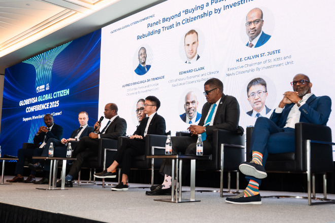 Globevisa CEO Henry Fan and key government officials attending the 2025 Globevisa Global Citizen Conference. / Source: Globevisa Group (EZ Newswire)