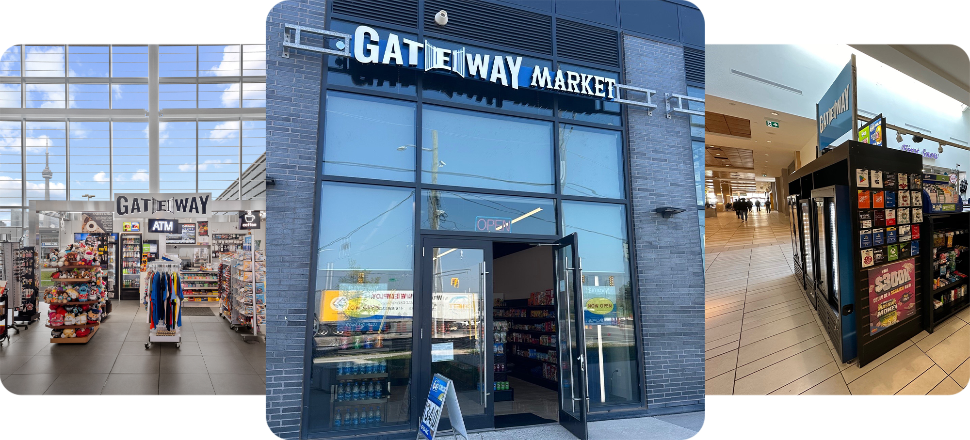 Collage of 3 Gateway market locations