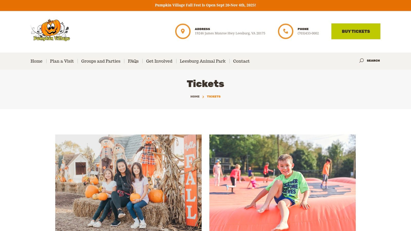Leesburg Animal Park – Pumpkin Village Fall Festival