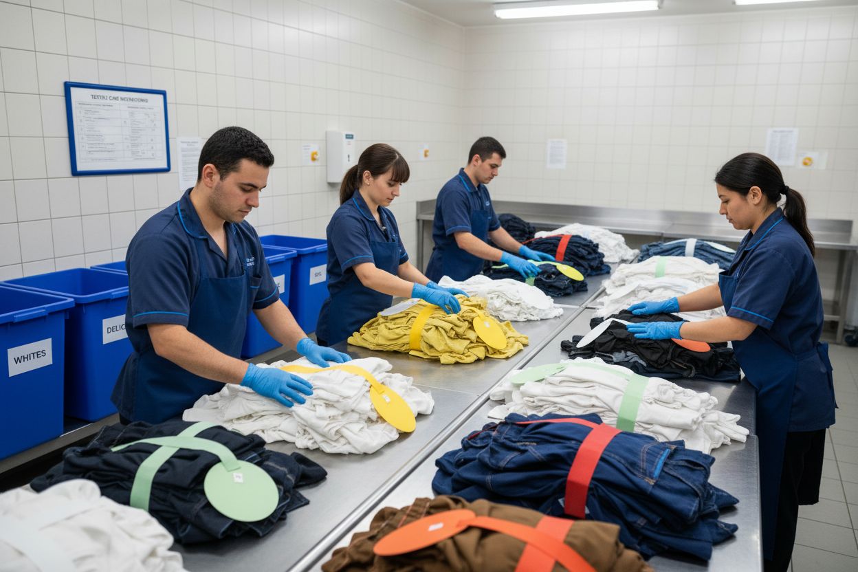sorting labeling textiles