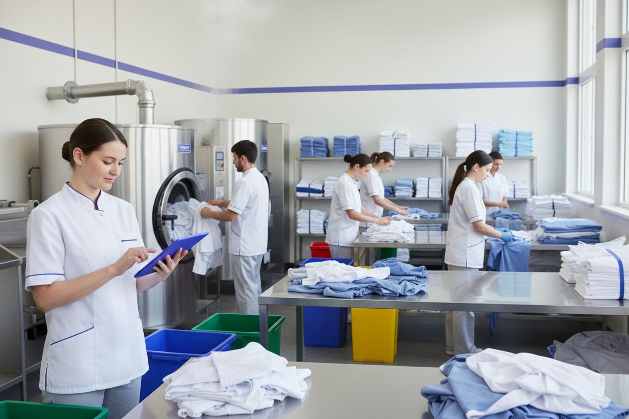 professional laundry process