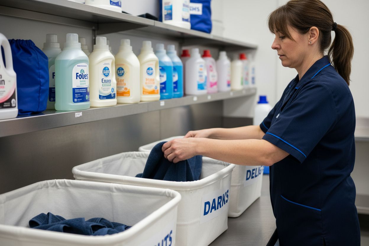 sorting laundry professional