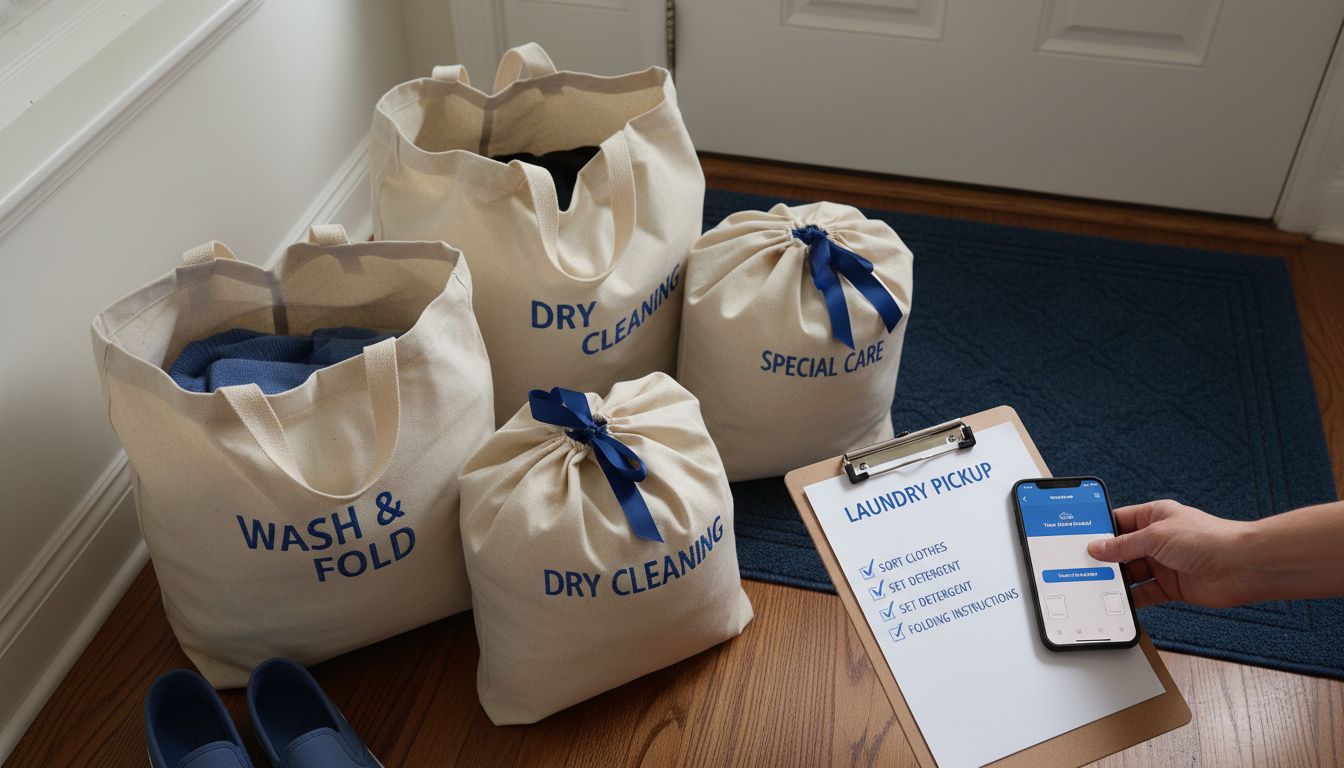 prepare laundry pickup