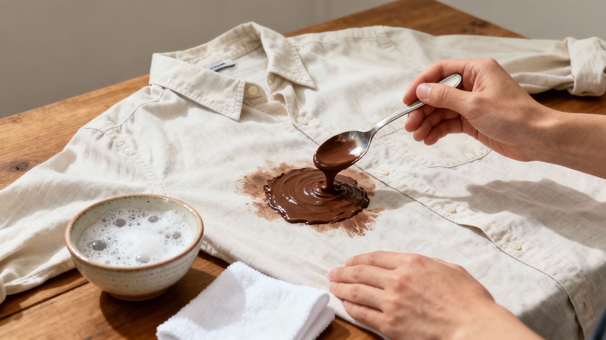 how to remove chocolate stains from clothing: 5 simple tips