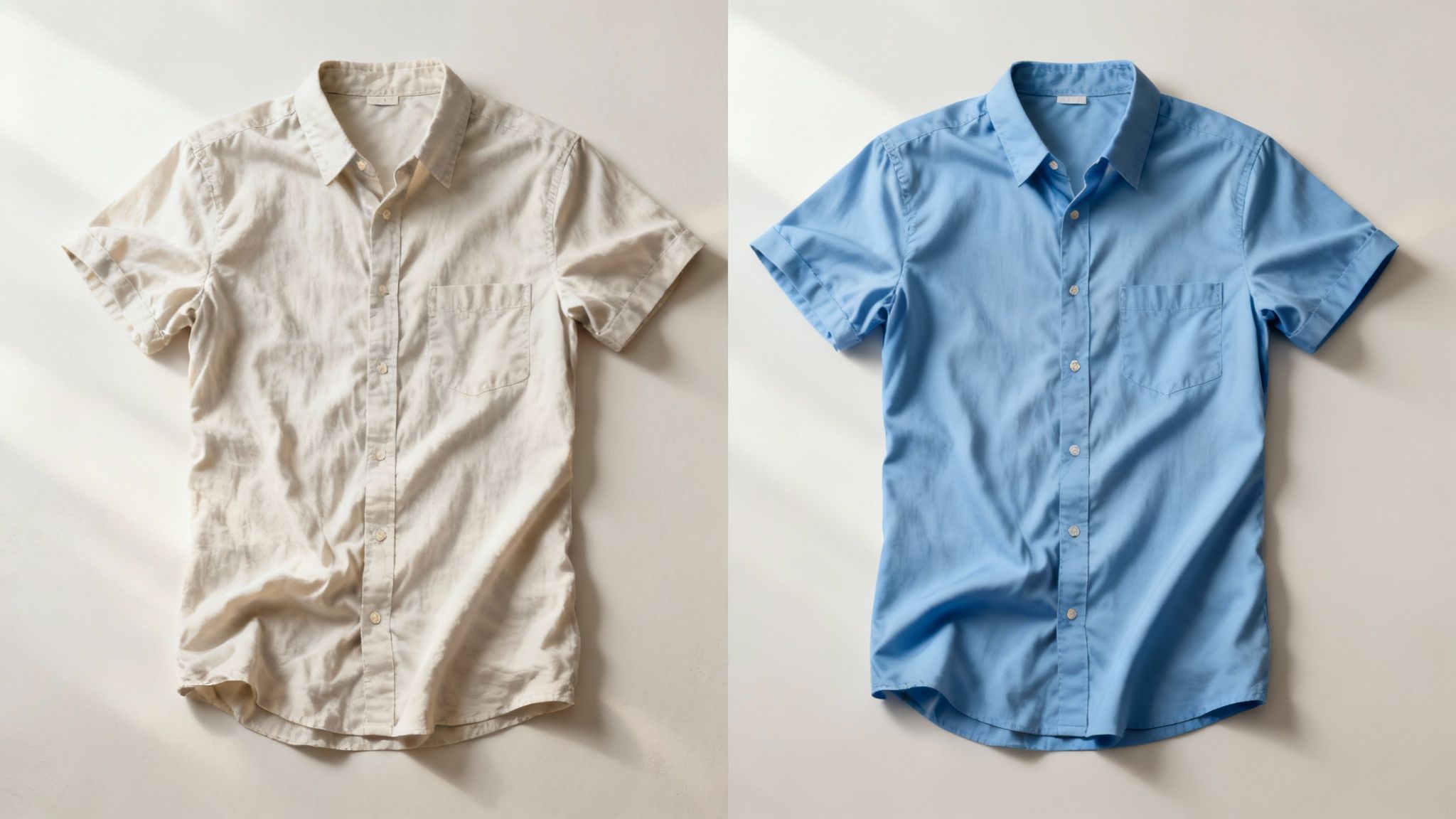 A person smelling freshly laundered clothes that are soft and clean.