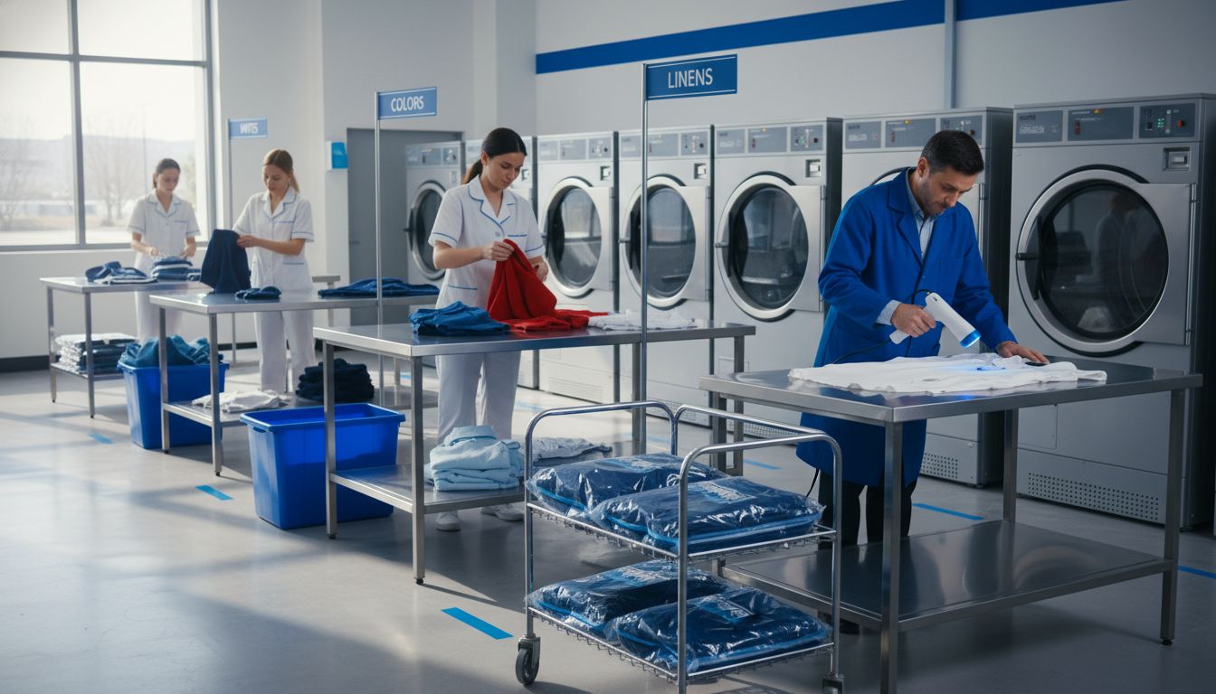 professional laundry process