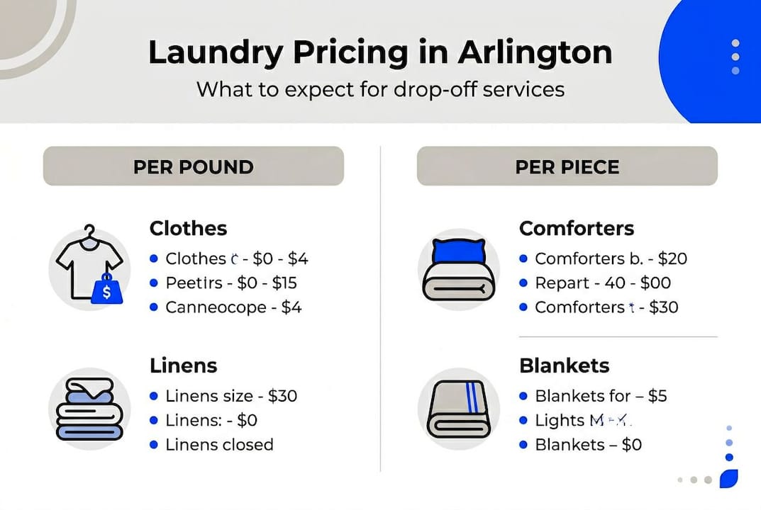 Infographic on Arlington drop-off laundry pricing