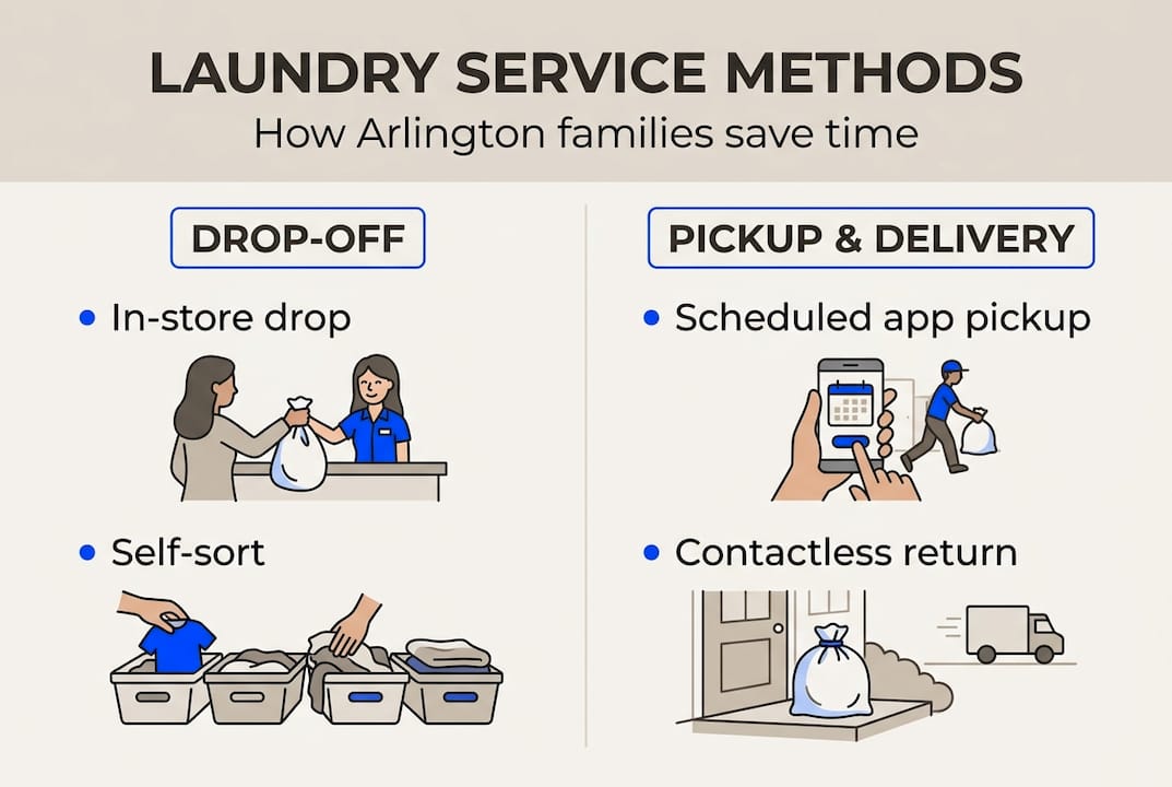 Infographic comparing laundry service options