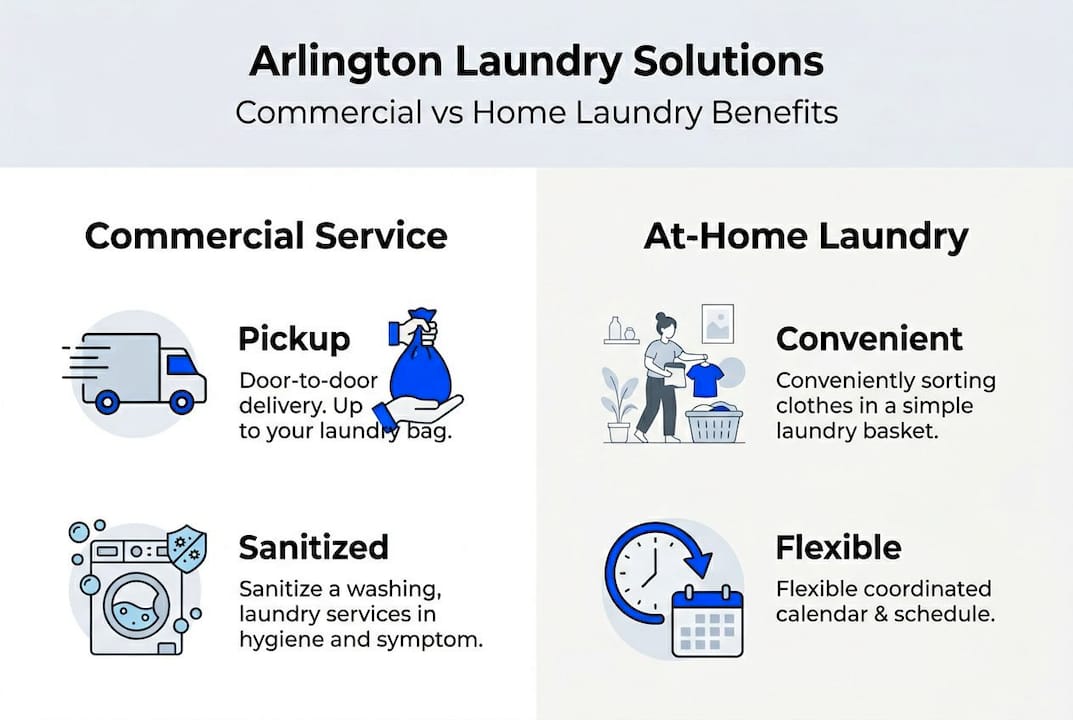 Commercial versus home laundry benefits infographic