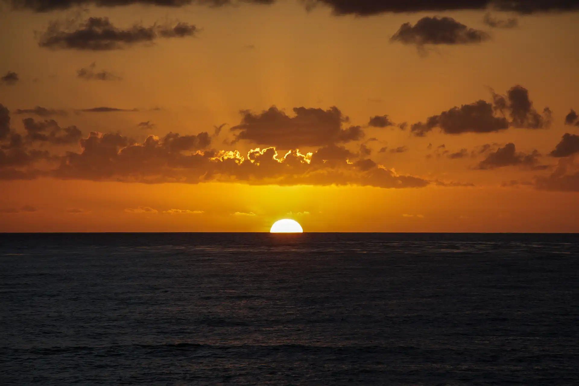 San Diego sunset over the ocean