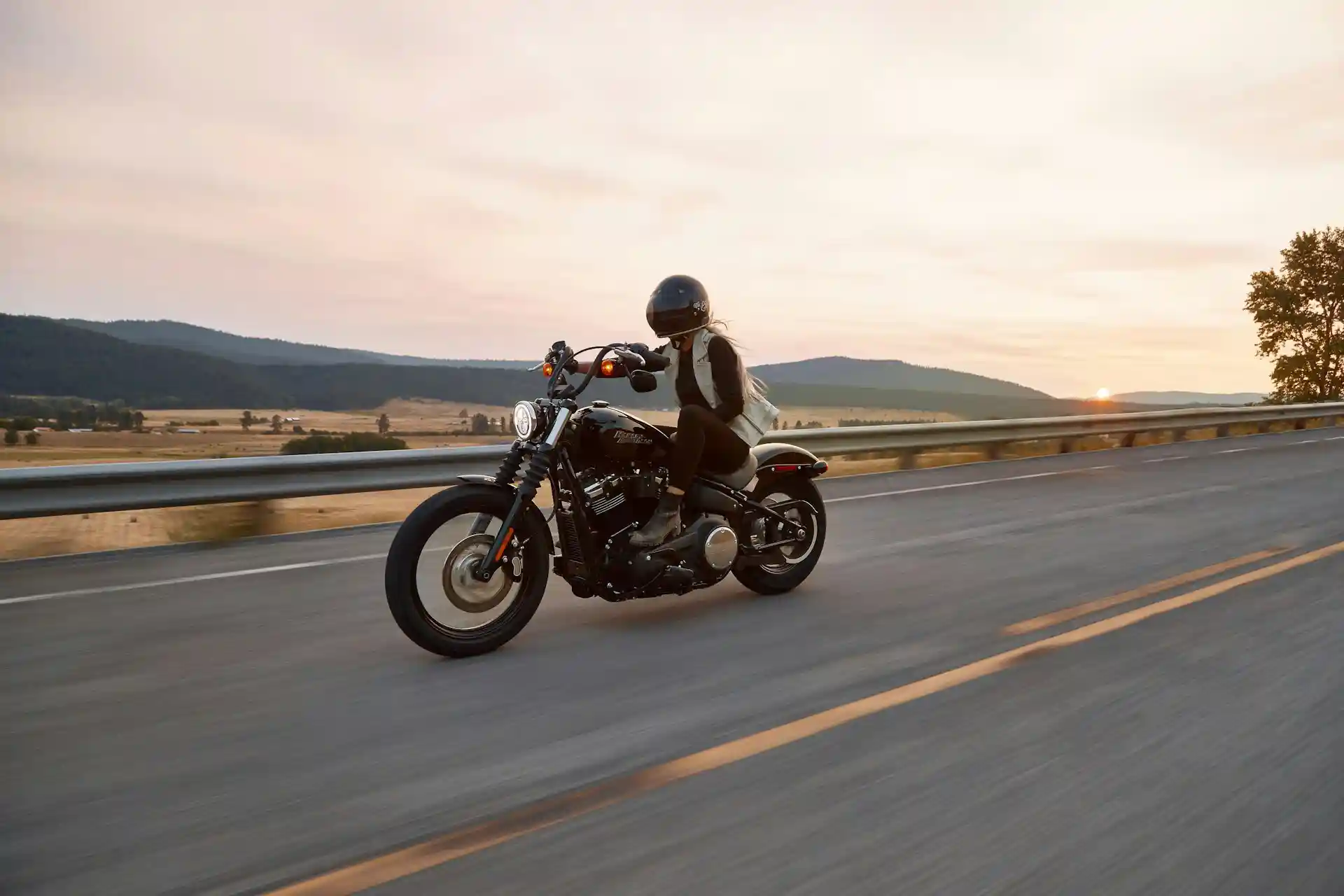 Motorcycle rider on an open highway illustrating the liability risks riders face in San Diego accidents