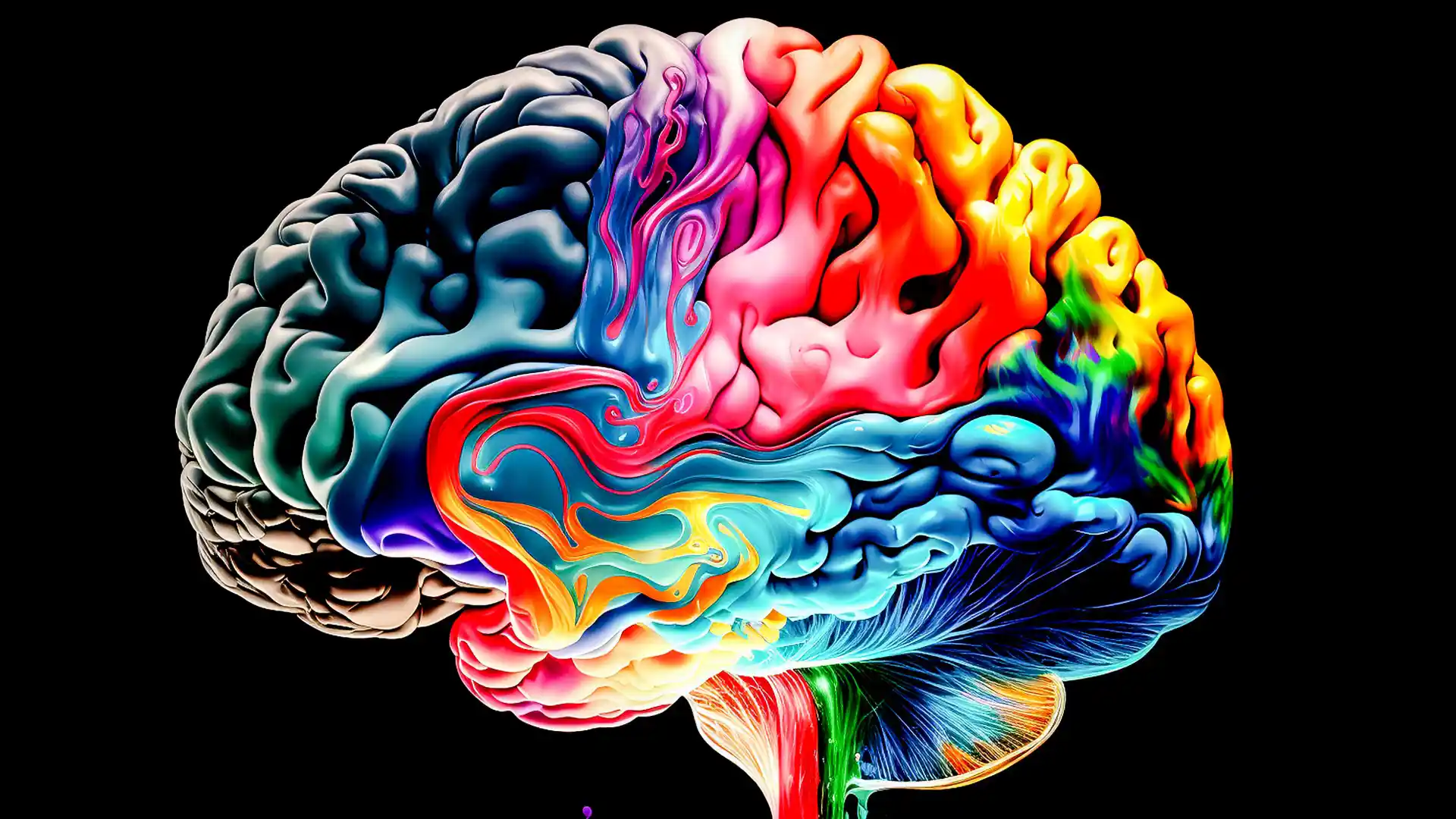 Brain image artistically showing changes to brain after an injury