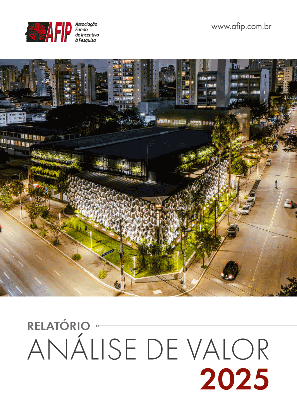 Capa do Relatório de Análise de Valor 2025 da AFIP, com informações institucionais, resultados e impacto da organização.
