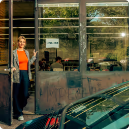Laura open the office