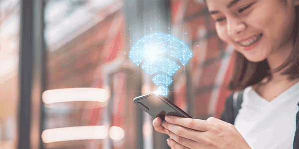 Branded wifi marketing registration form on smartphone showing guest sign-up portal