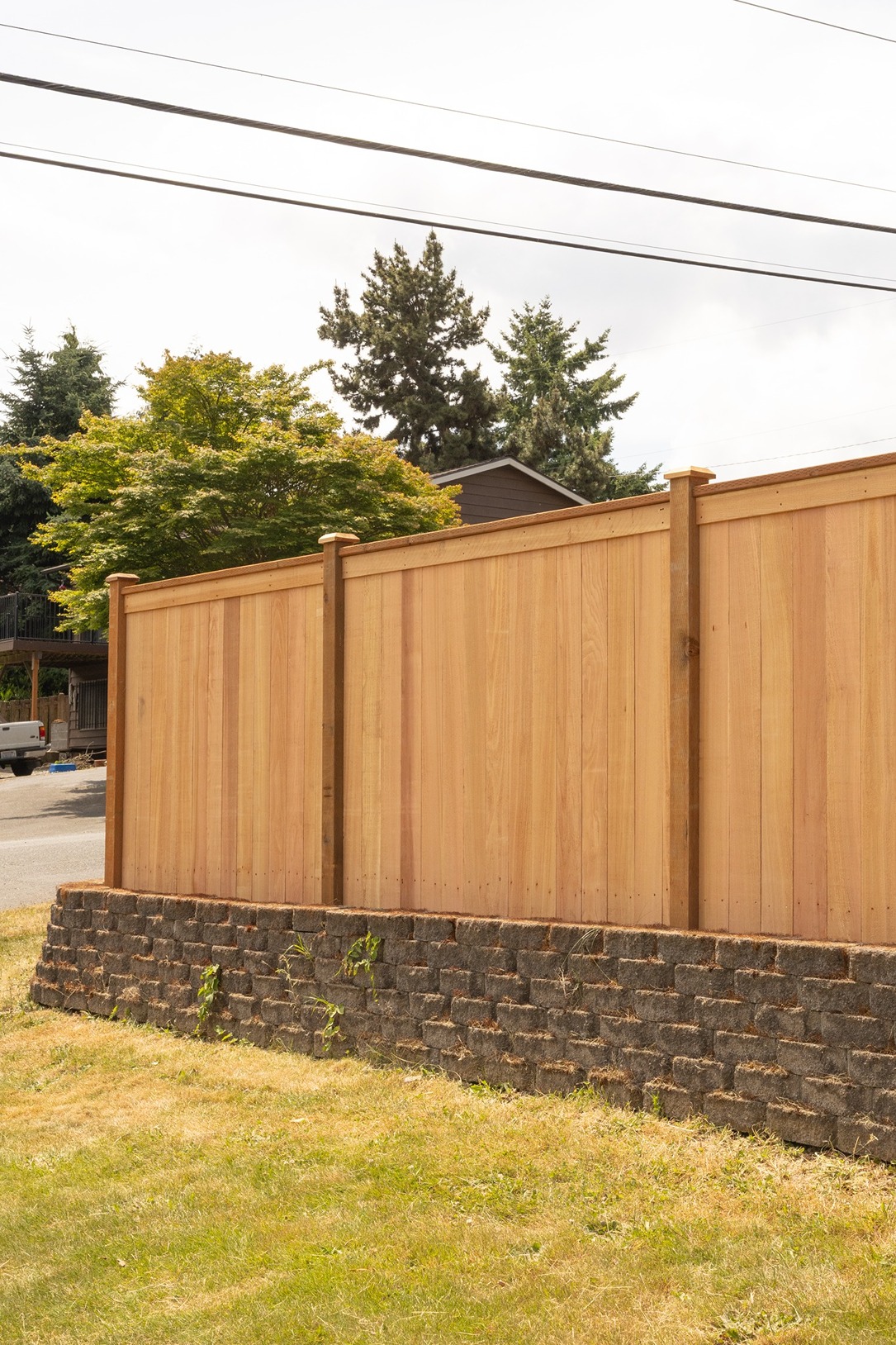 Cedar wood privacy fence 