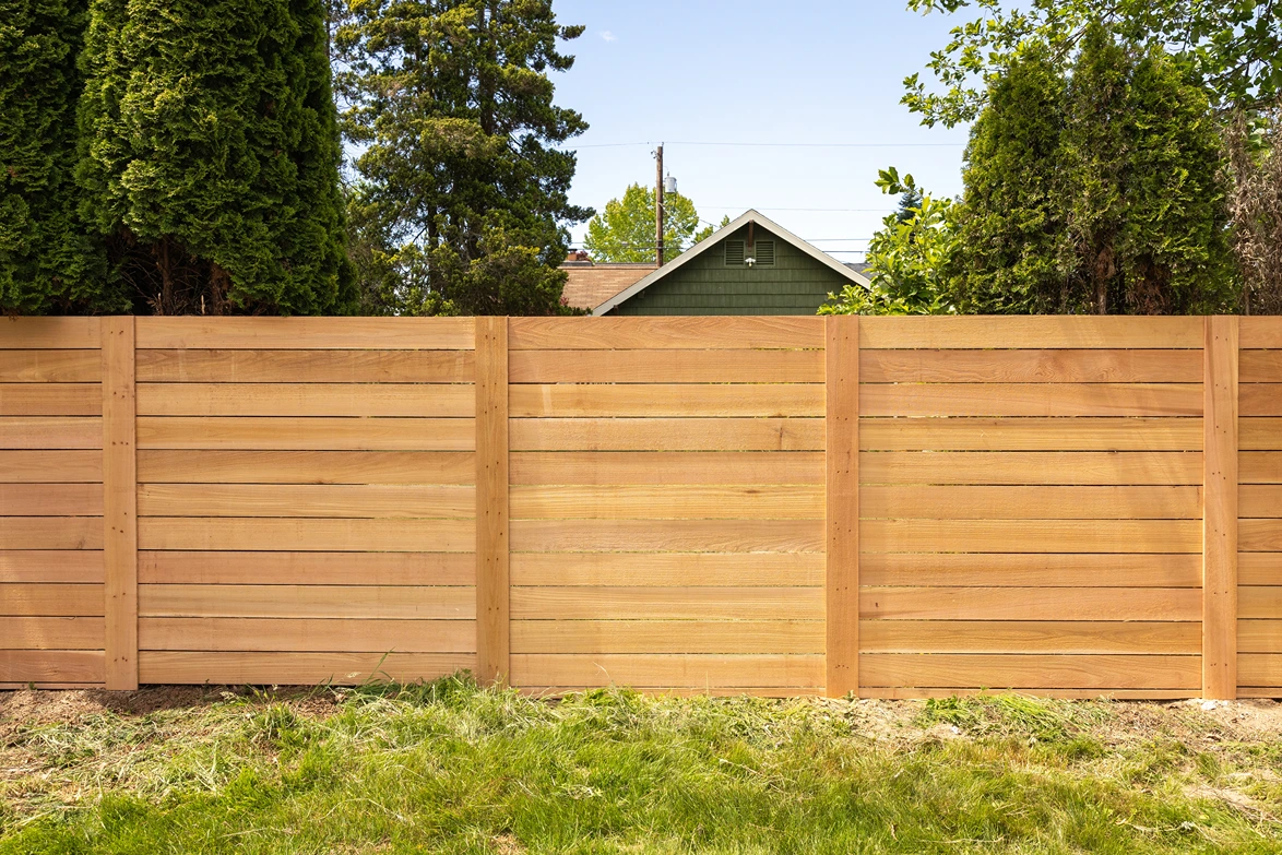 Full Panel Style Wooden Fence