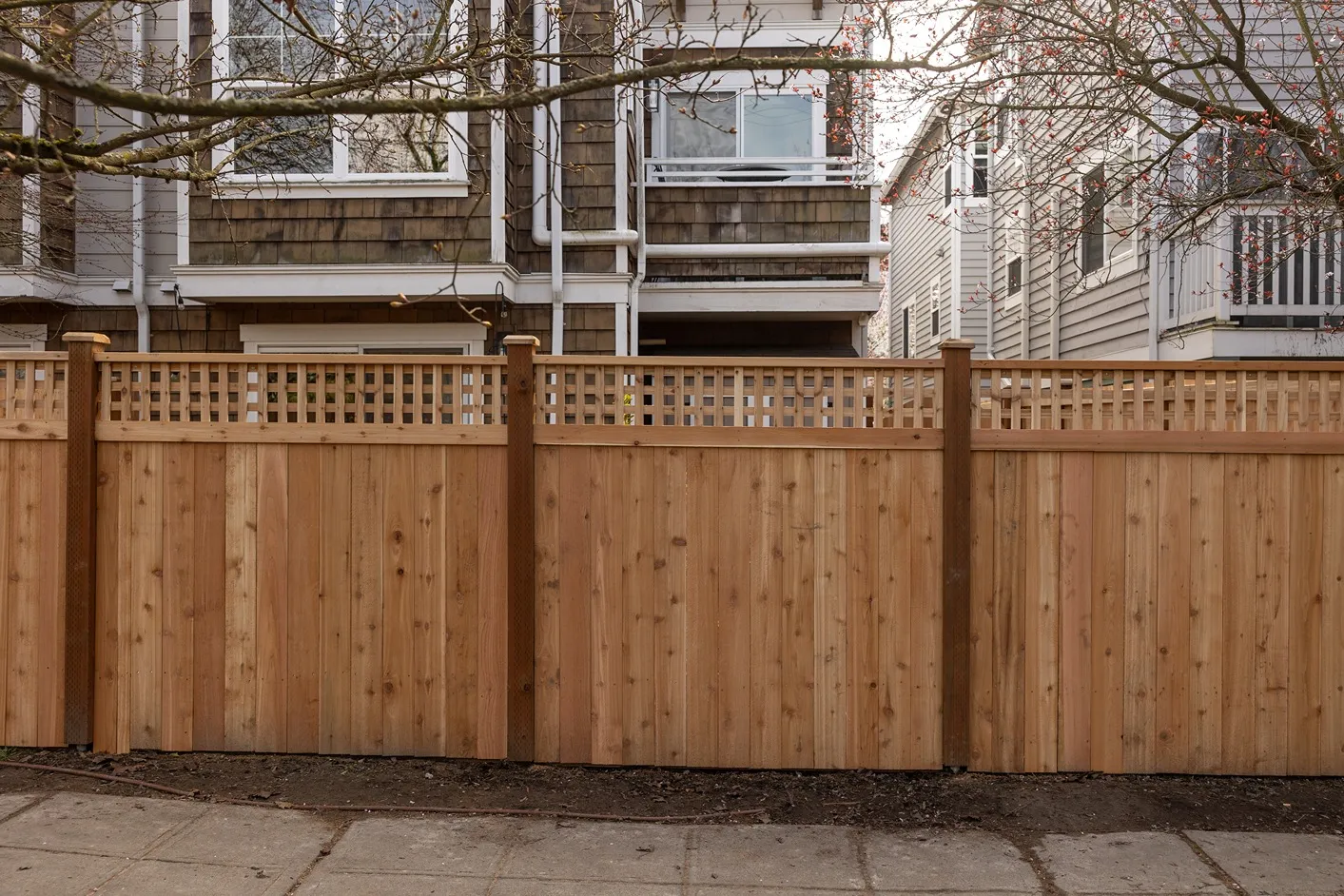 Full Panel Style Wooden Fence