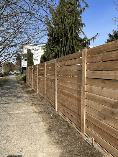 Seattle Privacy Fence Project with Sleek Cedar Design After
