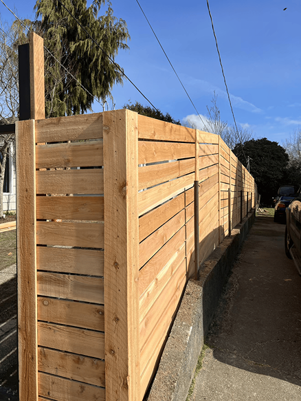 Seattle Privacy Fence Project with Sleek Cedar Design After