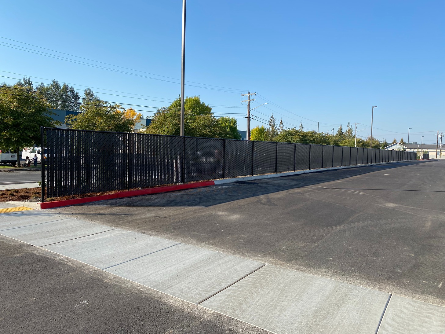 AFTER Marysville Commercial Chain Link Privacy Fence Project 
