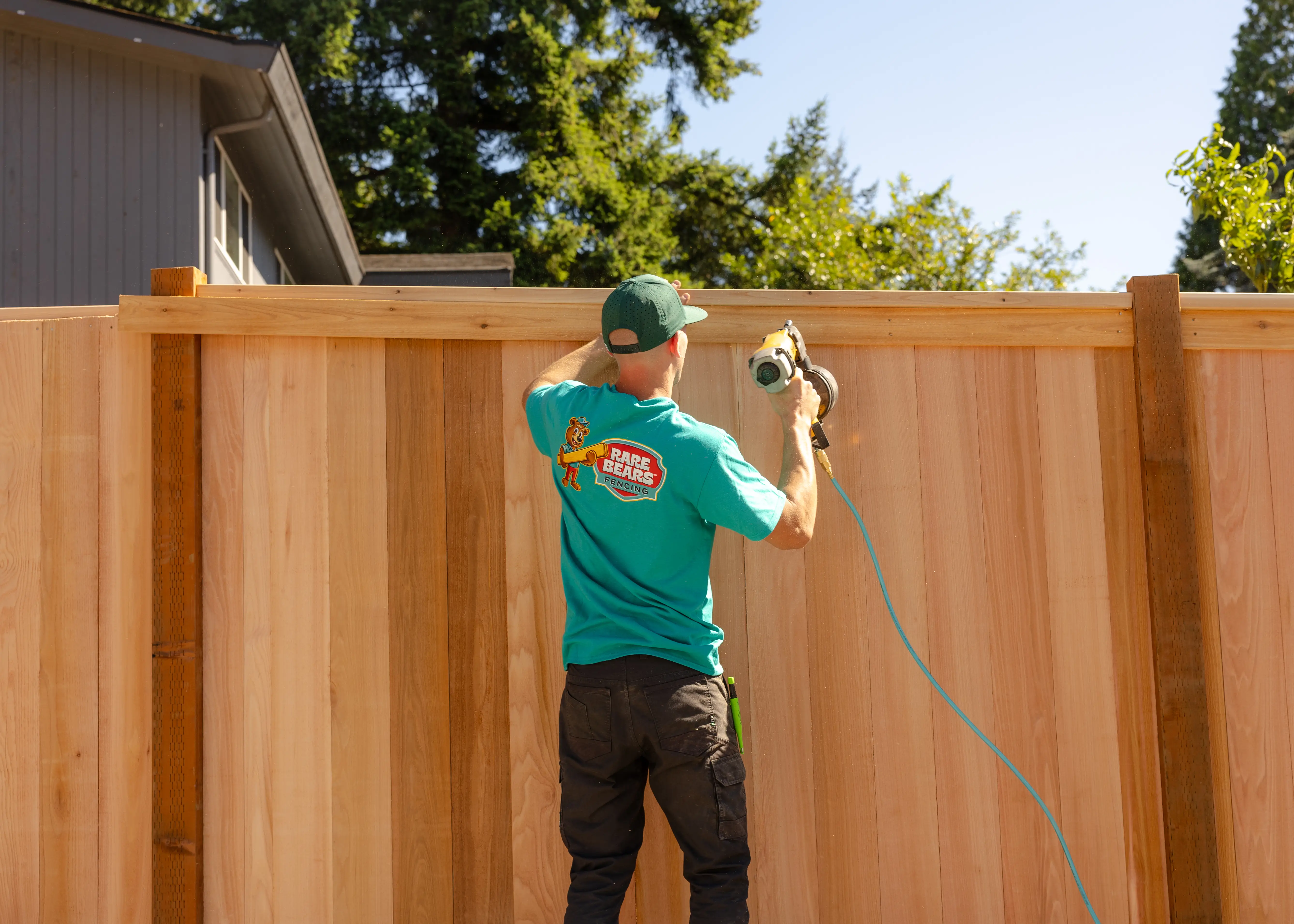 Modified Panel Fence Installation In Process 