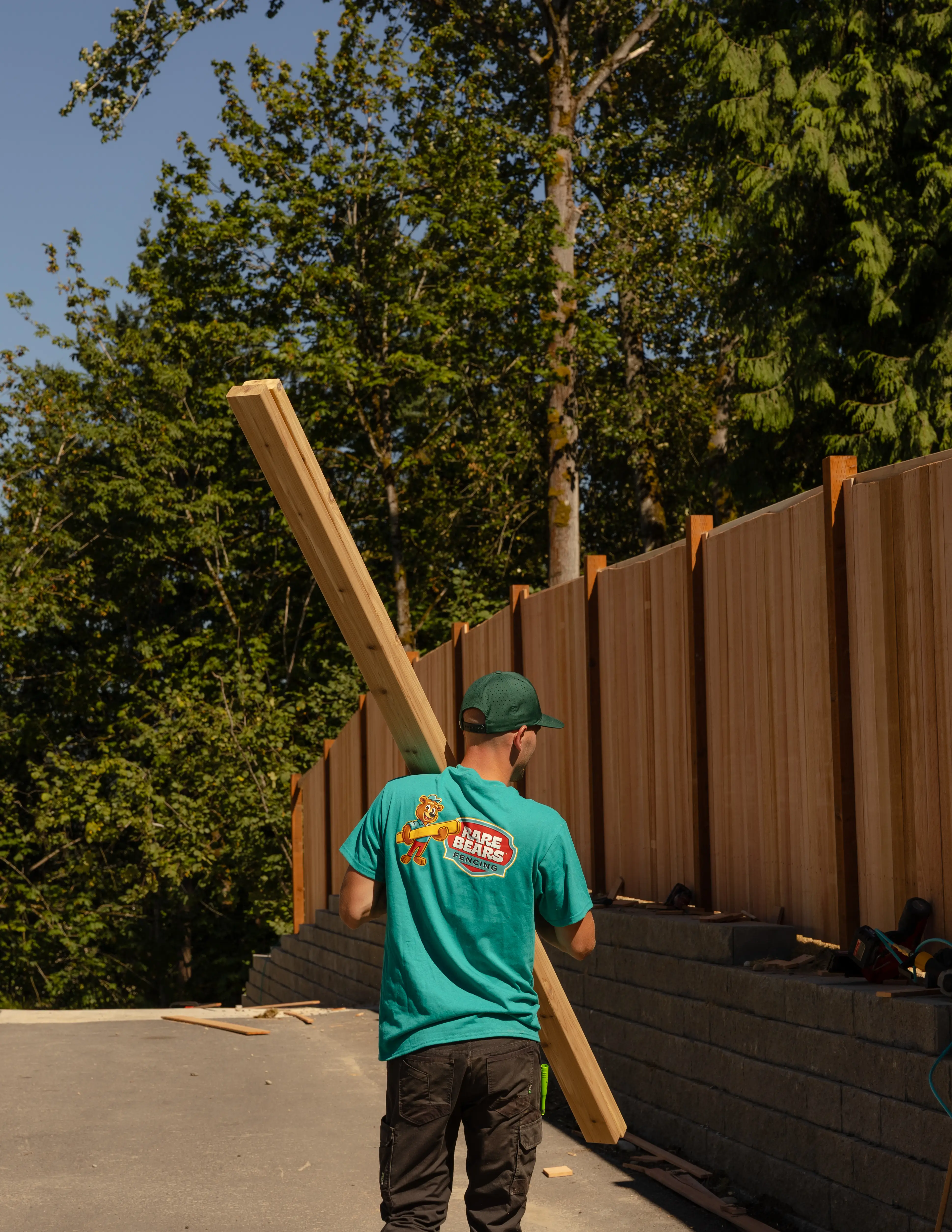 Modified Panel Fence Installation In Process 