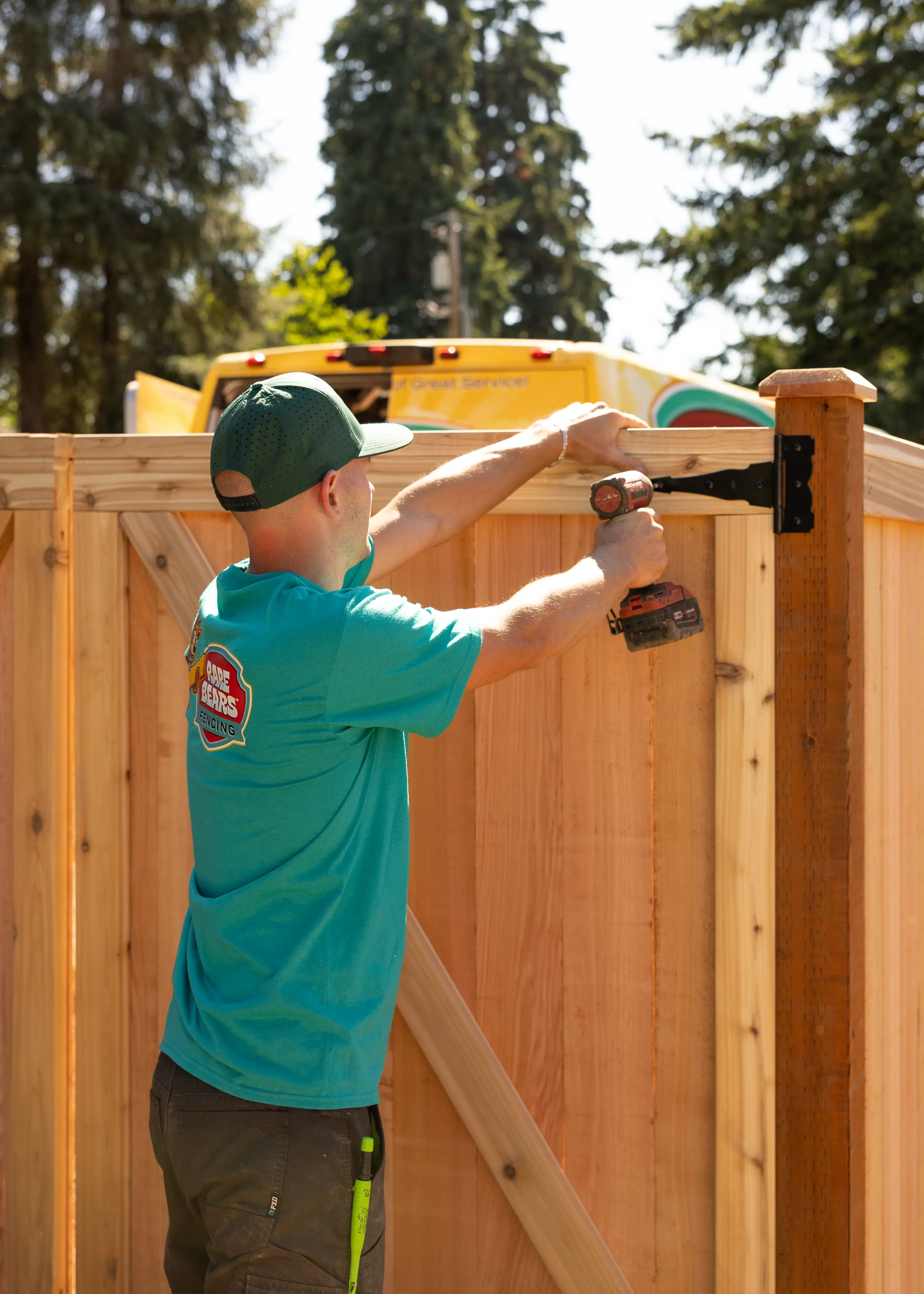 Modified Panel Fence Installation In Process 