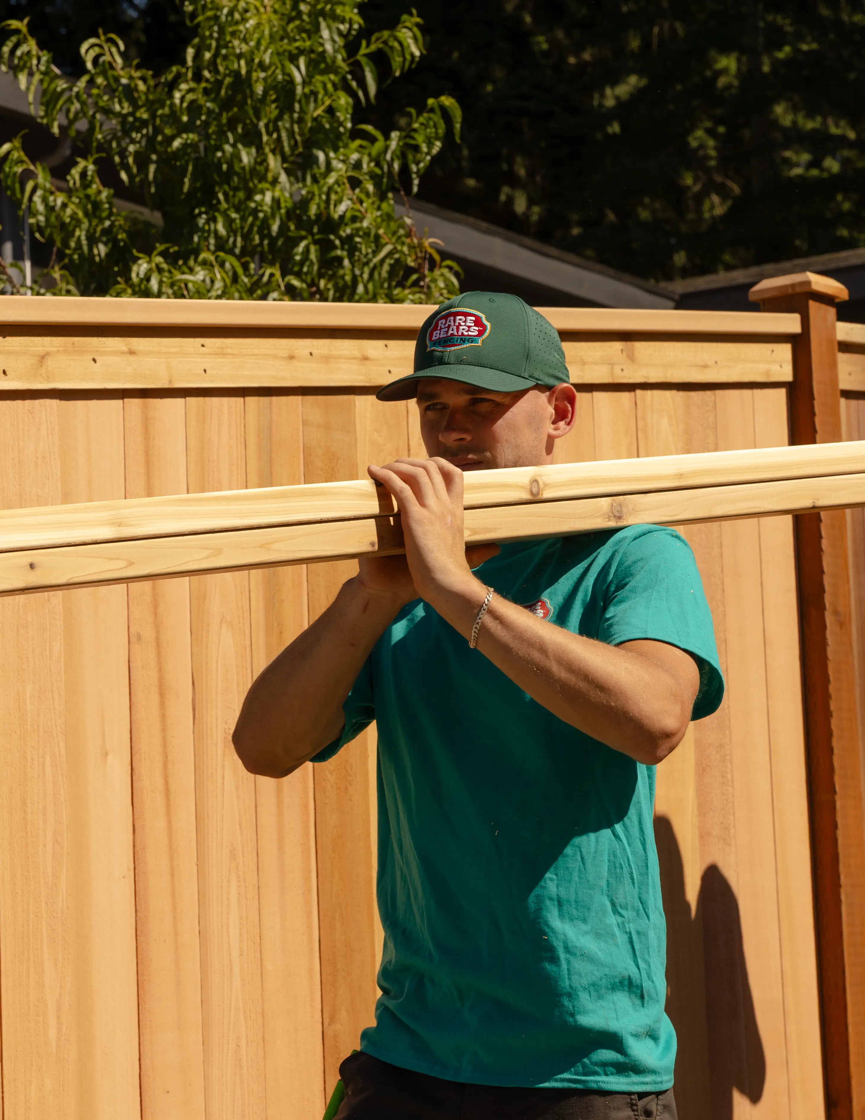 Modified Panel Fence Installation In Process 