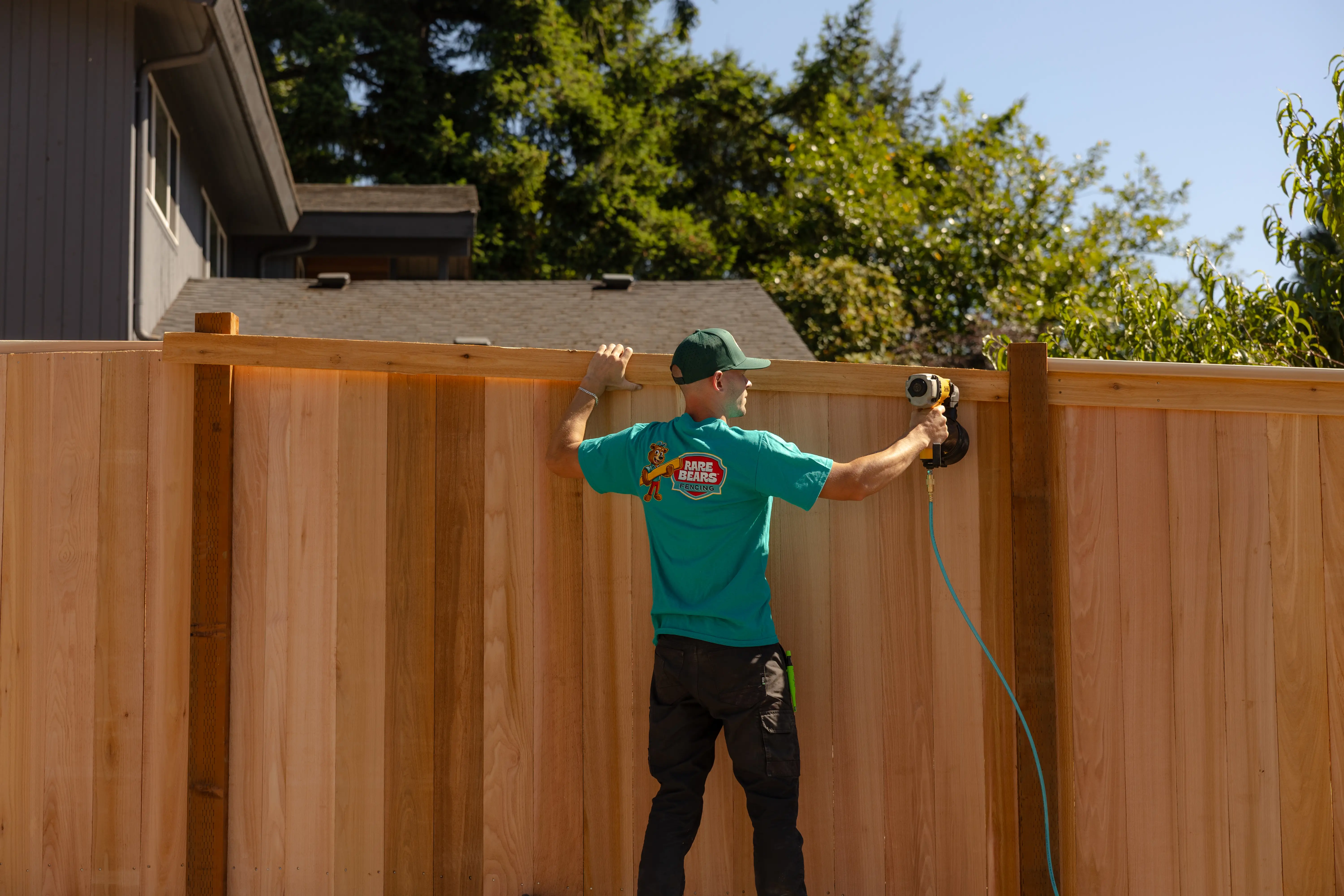 Modified Panel Fence Installation In Process 