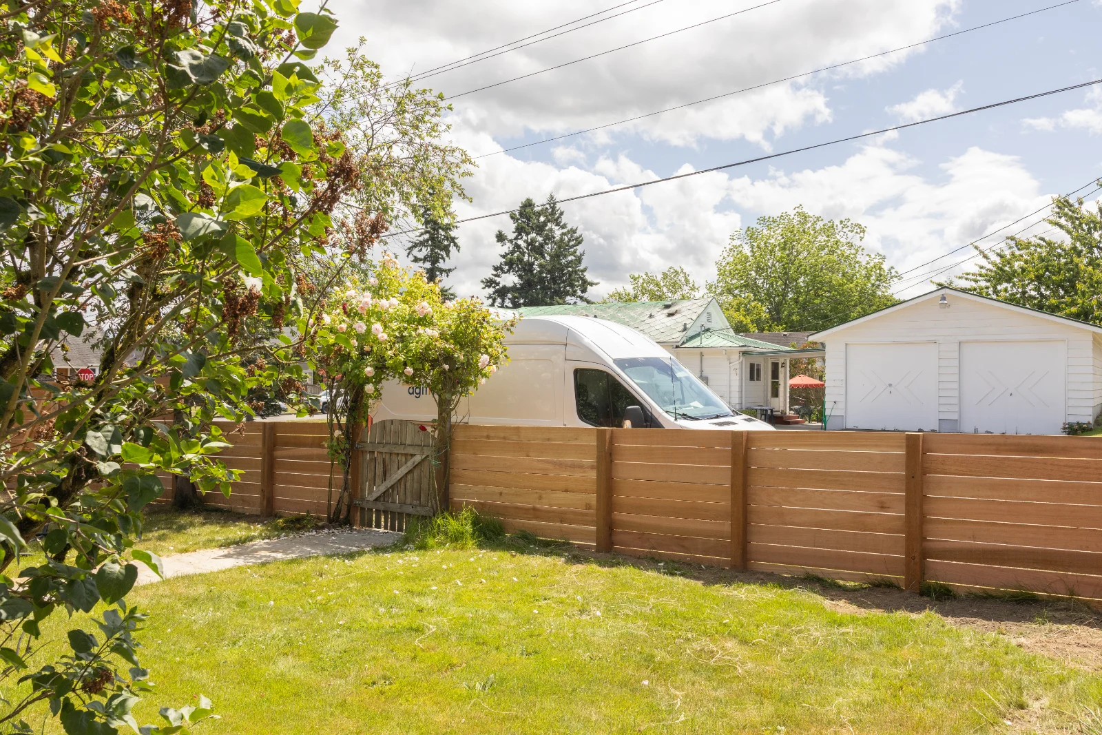 Smooth cedar fence finish