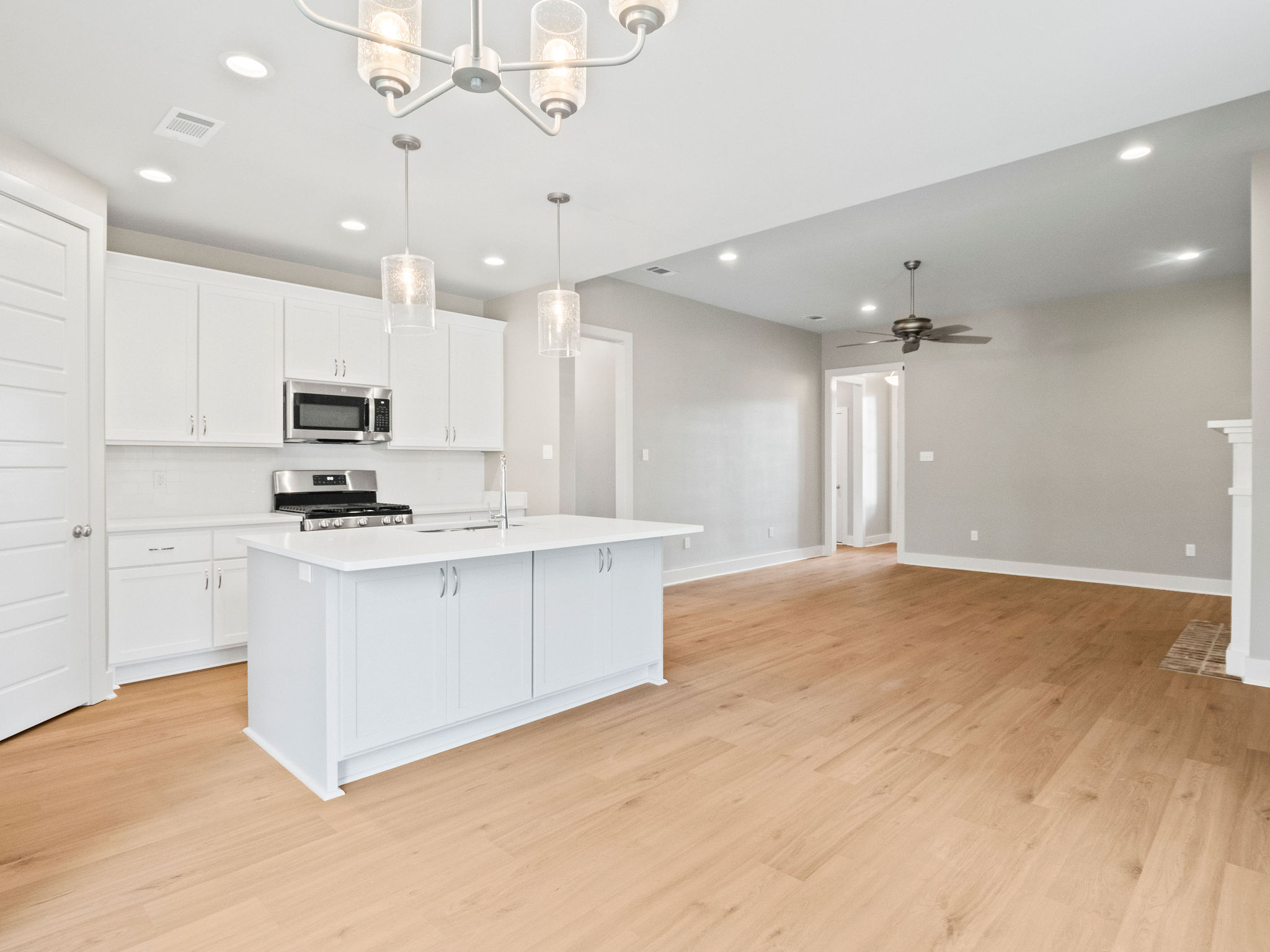 A kitchen designed to entertain and maximize space