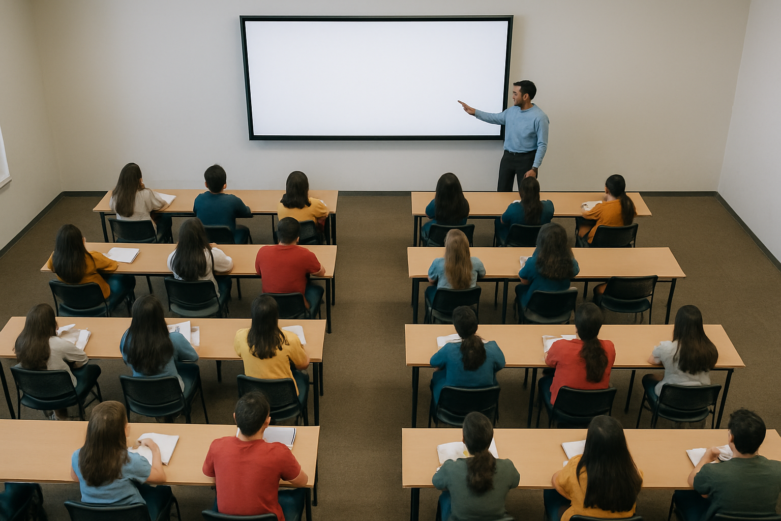 interactive display in a digital classroom