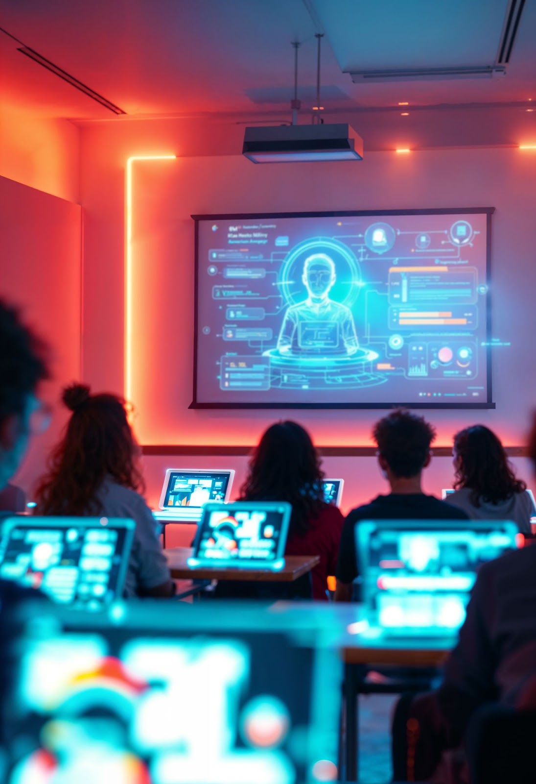 modern digital classroom setup