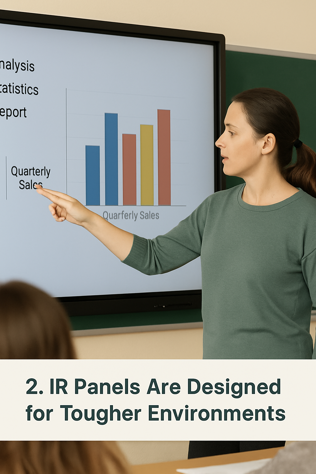 interactive touch panel in a digital classroom 