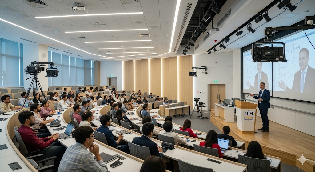 features of a smart classroom in a lecture hall