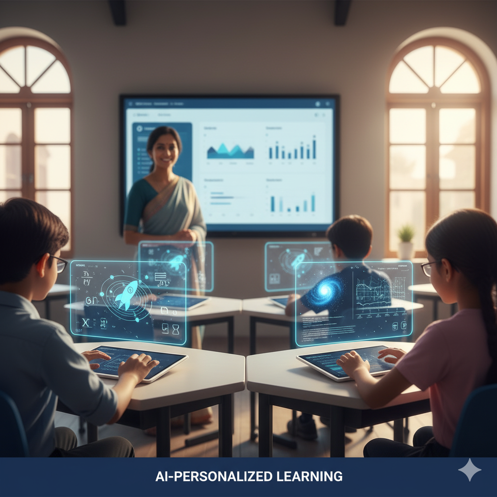 The use of AI and AR/VR in a high-tech classroom