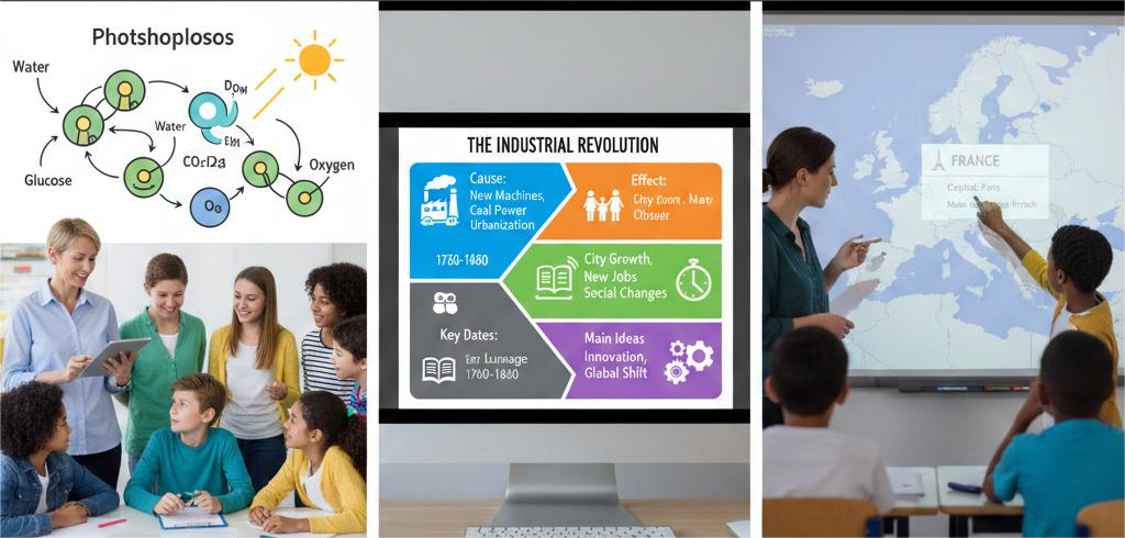 Teachers use interactive screen in digital classroom to create multimedia content for teaching  